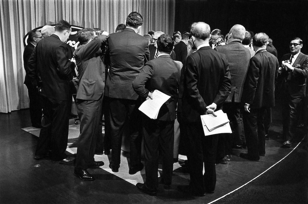 Enrico Natali (American, b. 1933) Ford Motor Company press conference, Detroit, 1968