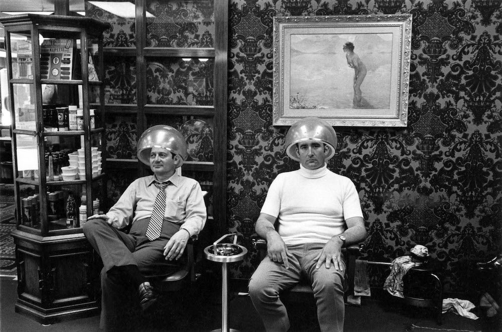 Enrico Natali (American, b. 1933) Men under hairdryers, Detroit, 1968