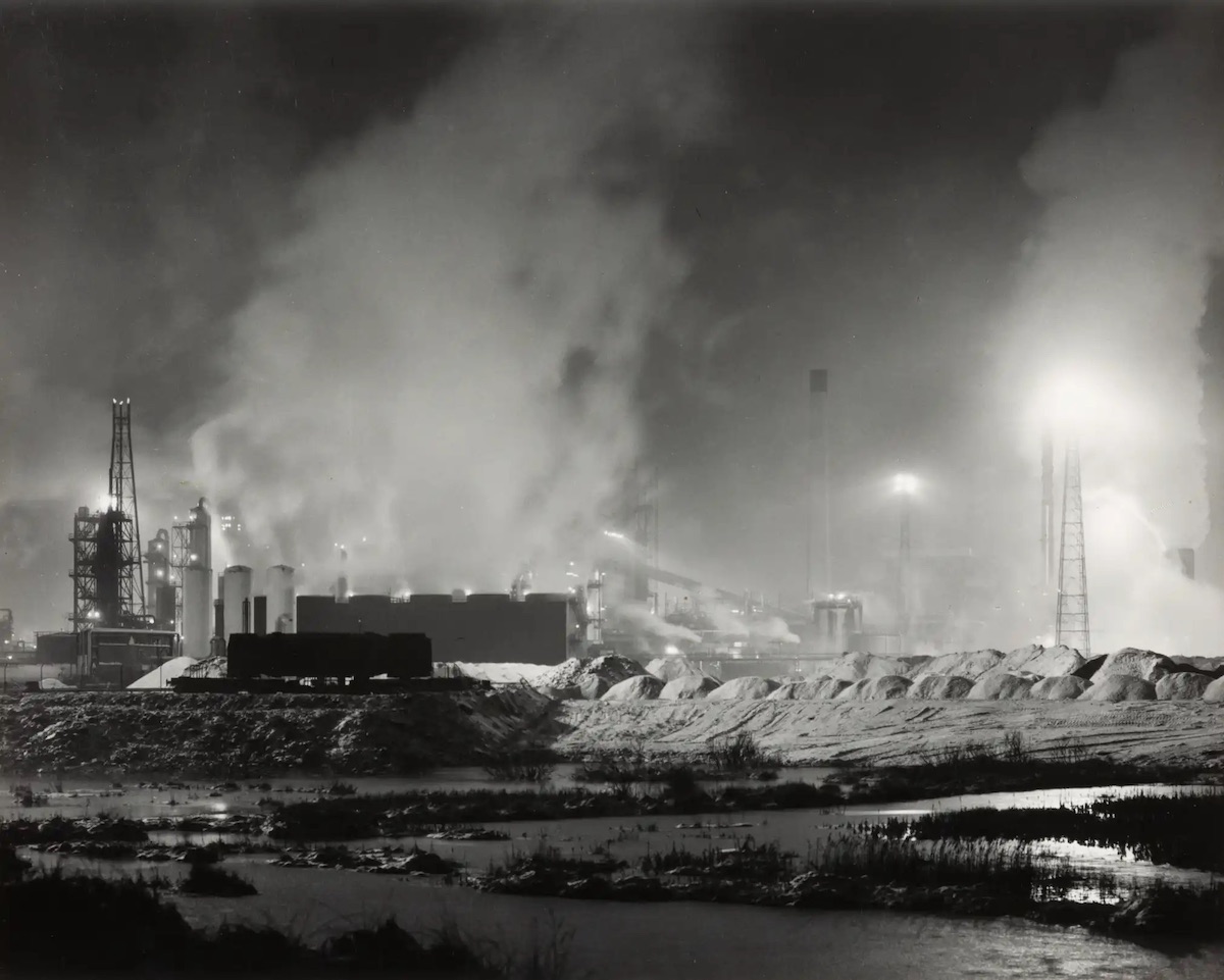 Ice on the ponds in front of the Coke making plant on the Redcar blast furnace site, 1986