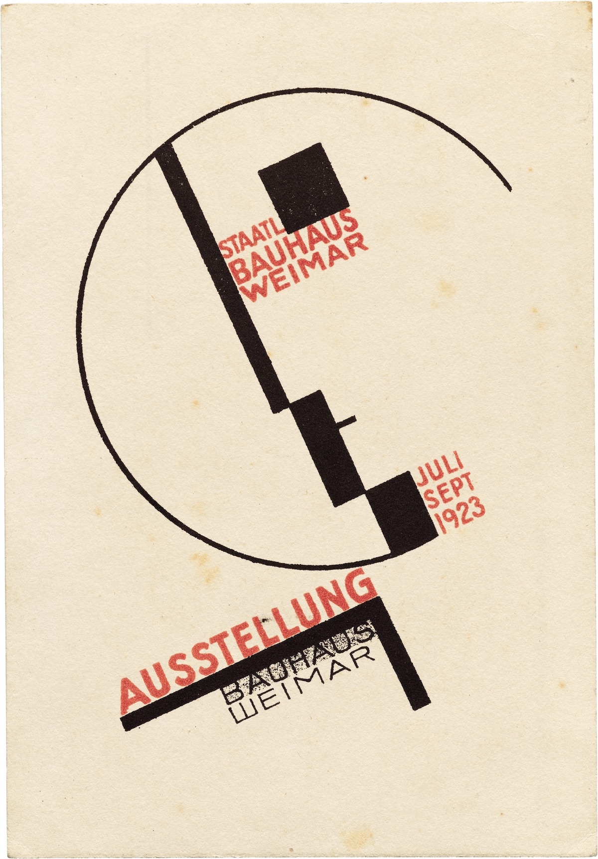 Dörte Helm Postcard 14, Weimar State Bauhaus Exhibition 1923 (Karte 14, Staatliches Bauhaus Weimar Ausstellung 1923)