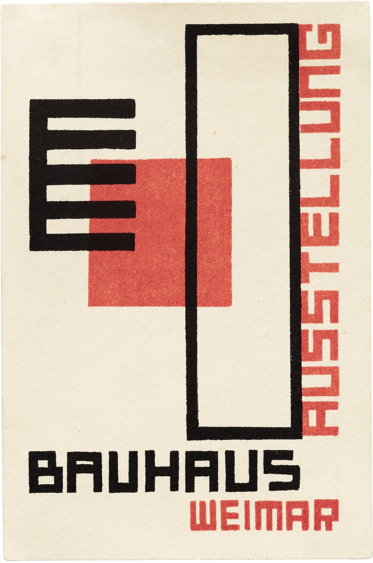 Kurt Schmidt Postcard 18, Weimar State Bauhaus Exhibition 1923 (Karte 18, Staatliches Bauhaus Weimar Ausstellung 1923)