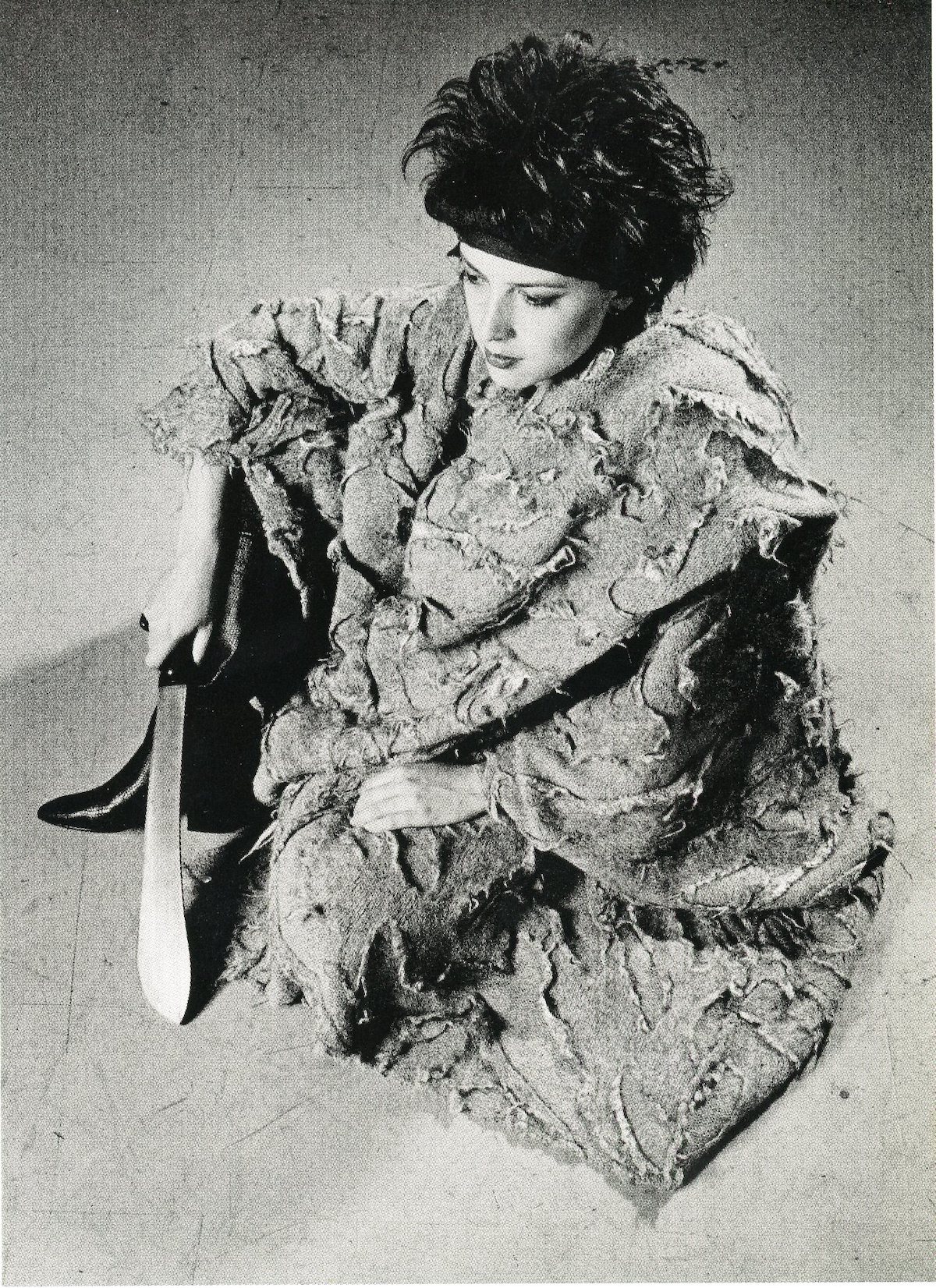 Postcard #11 for Dianne B.’s Christmas Catalogue, 1983. Photo by Peter Hujar. Cape, edition of sixteen- Limited Issey Miyake.