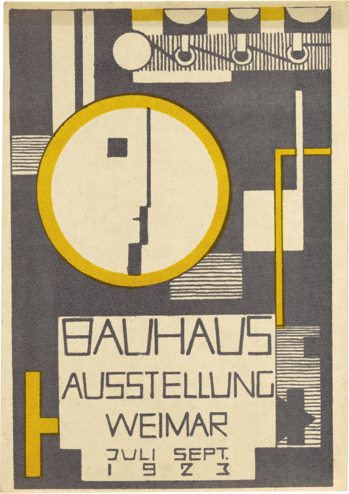 Rudolf Baschant Postcard 10, Weimar State Bauhaus Exhibition 1923 (Karte 10, Staatliches Bauhaus Weimar Ausstellung 1923)