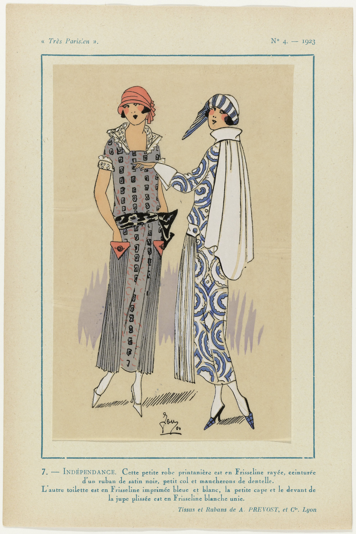 Très Parisien, 1923, No. 4- 7- INDÉPENDANCE. Cette petite robe..., G-P. Joumard, 1923