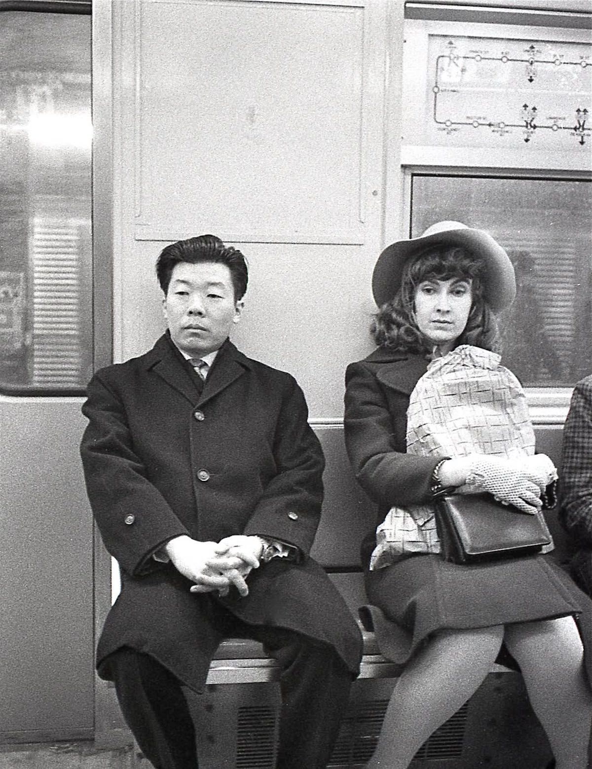 1969 Subway riders in Manhattan. 