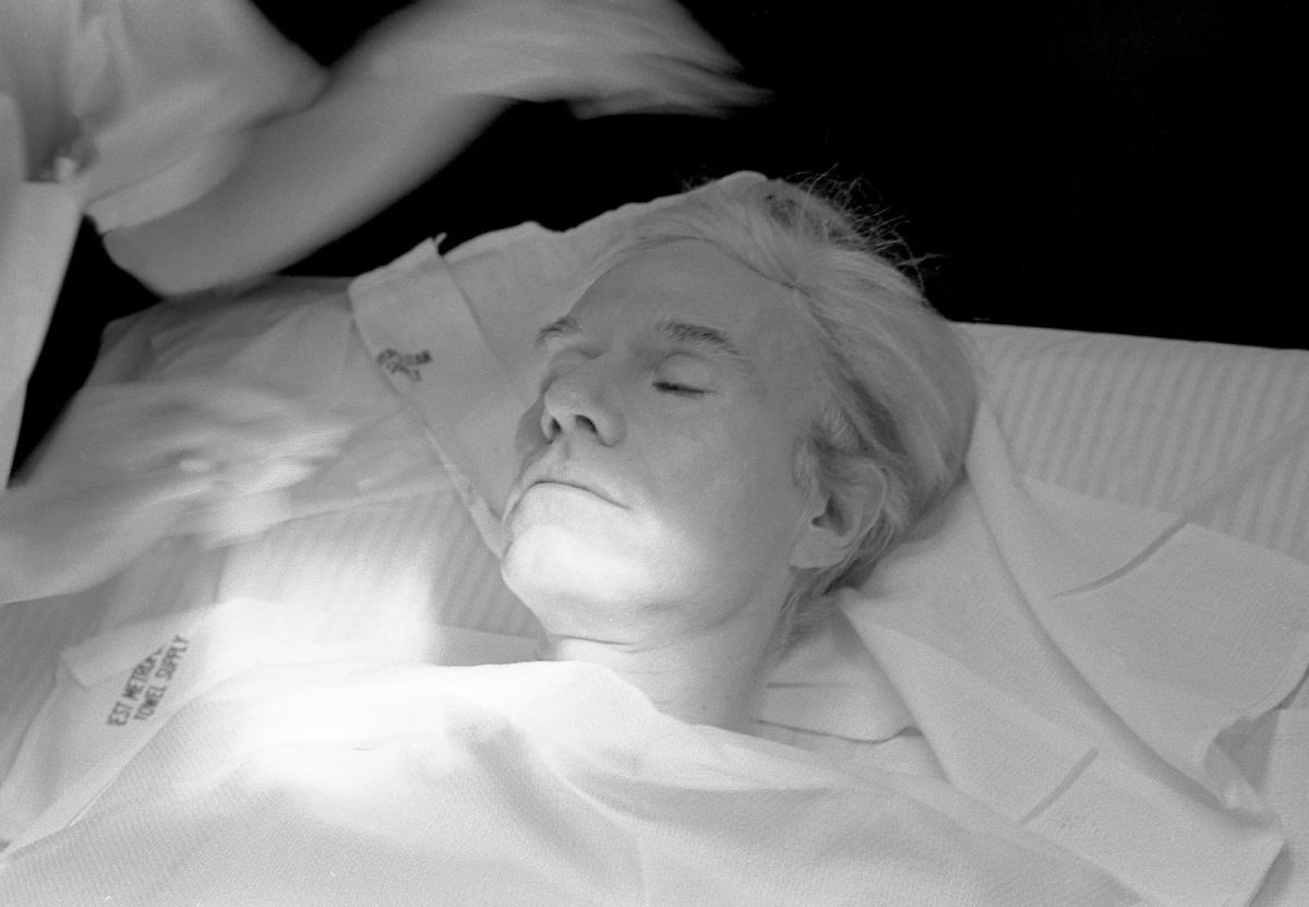 Andy Warhol relaxing after receiving a facial treatment at the Janet Sartin Spa in New York City (1981)