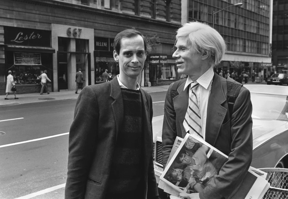 Chance meeting between Andy Warhol and John Waters on Madison Avenue, (1981)