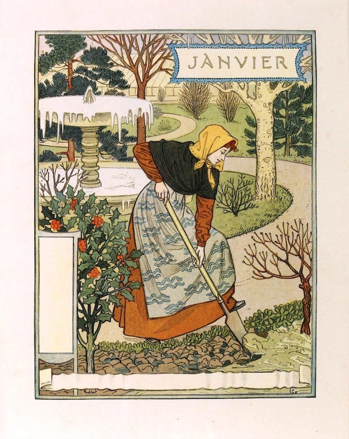 A Garden of Art by Eugène Grasset calendar