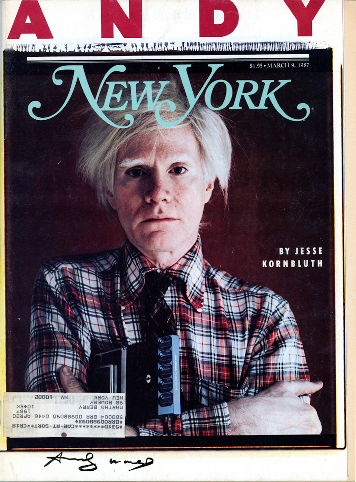 “Andy- The World of Warhol,” Photo by Rogier Gregoire and Bill Ray, New York Magazine, March 1987