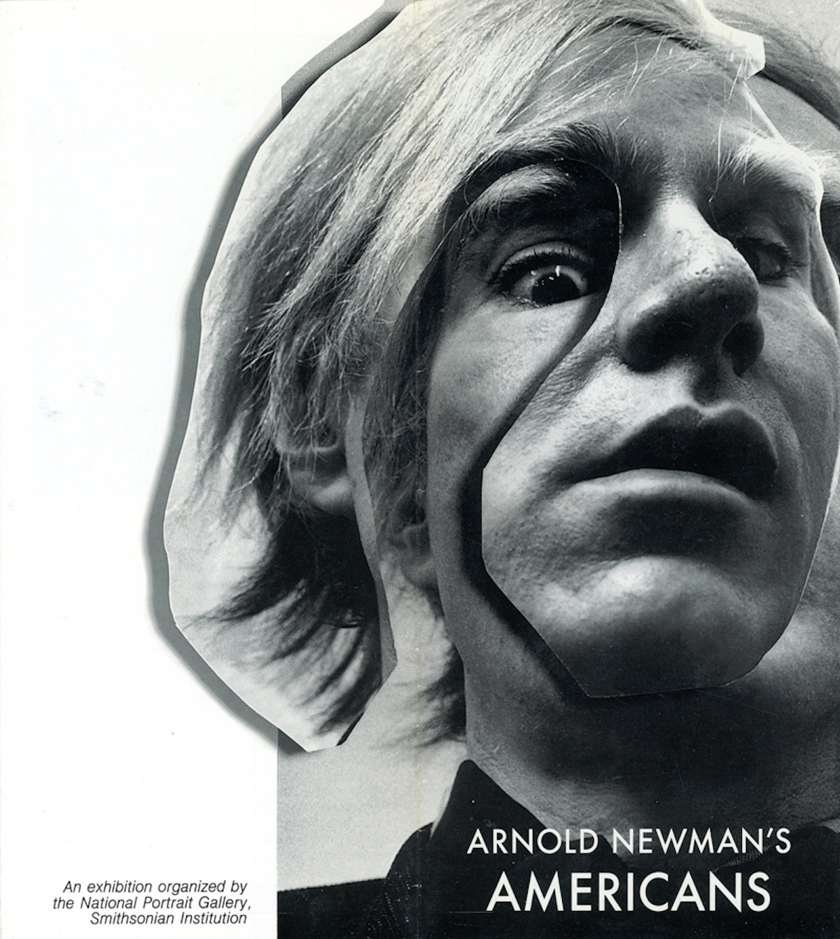 “Andy Warhol” (1973), Photo by Arnold Newman, Three-Fold Pamphlet for the Exhibition Arnold Newman’s Americans, National Portrait Gallery, 1992