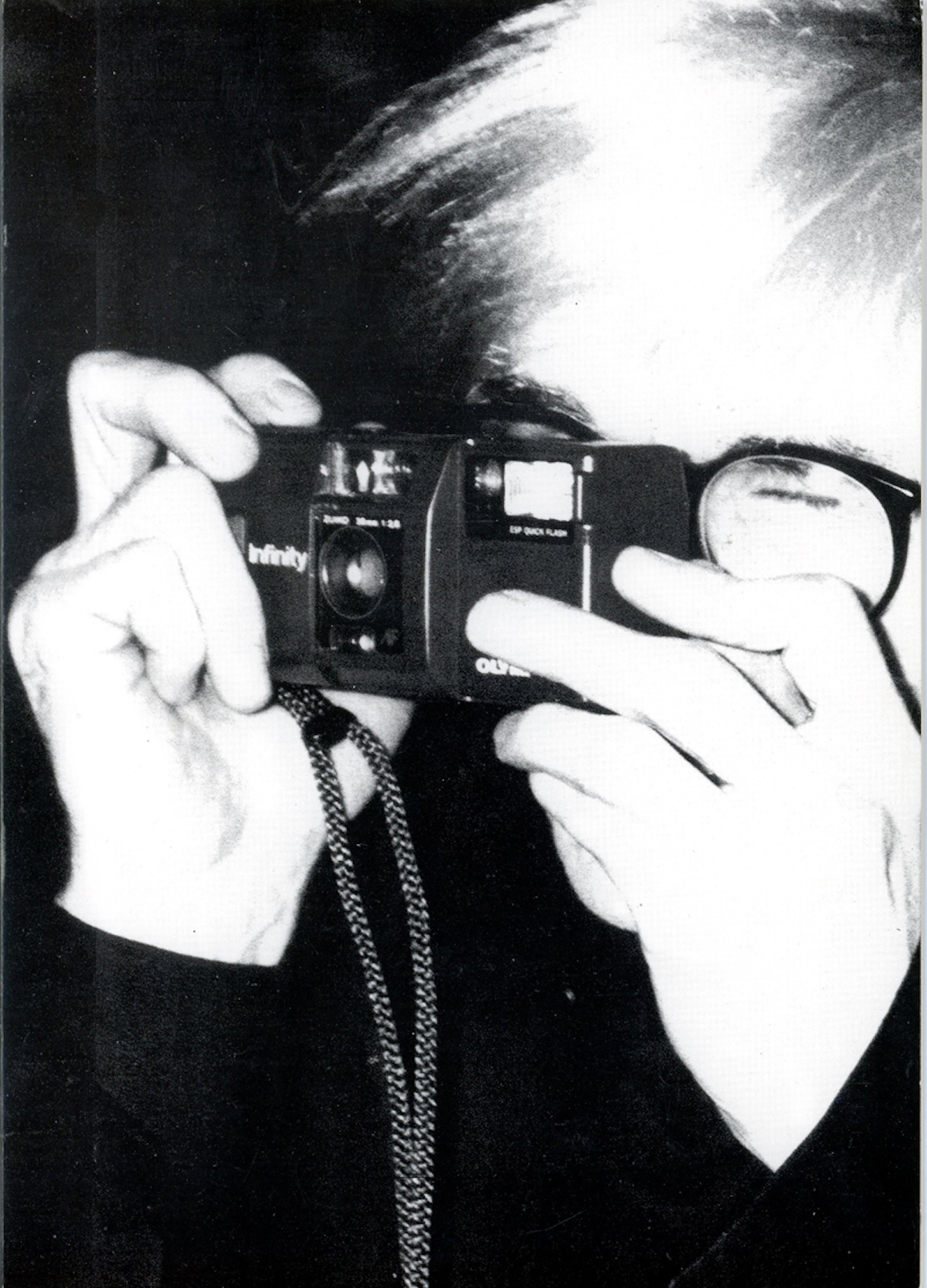 Andy Warhol (1986), Photo by Paige Powell, Folded Card for the Exhibition Andy Warhol’s Visual Memory, Bruno Bischofberger Gallery (Zurich), 2001