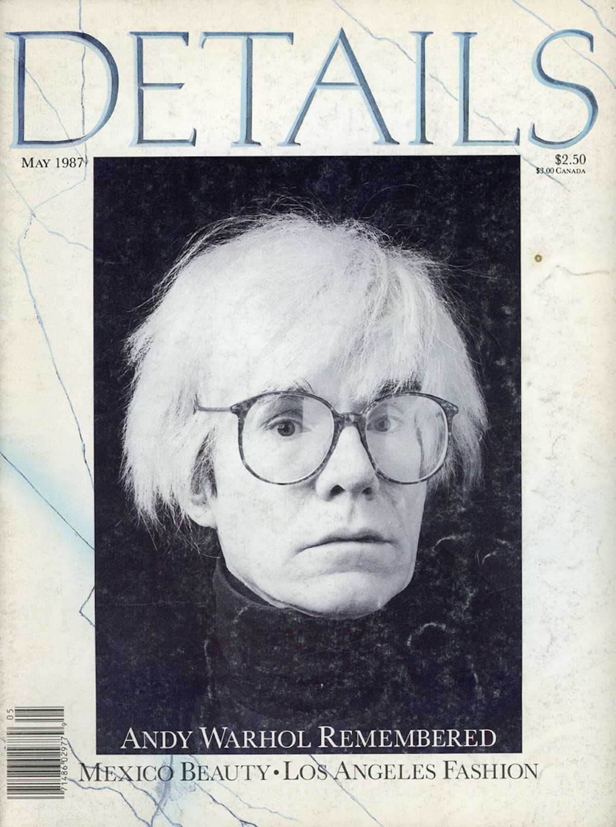 “Andy Warhol Remembered,” Photo by WOWE, DETAILS Magazine, Vol. 5 No. 10, 1987:05 (May)