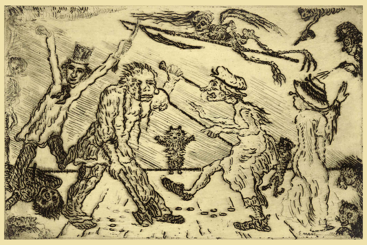 Anger from the Seven Deadly Sins by James Ensor, 1904