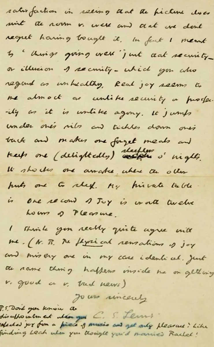 The night before he died, C.S. Lewis wrote this letter to a child