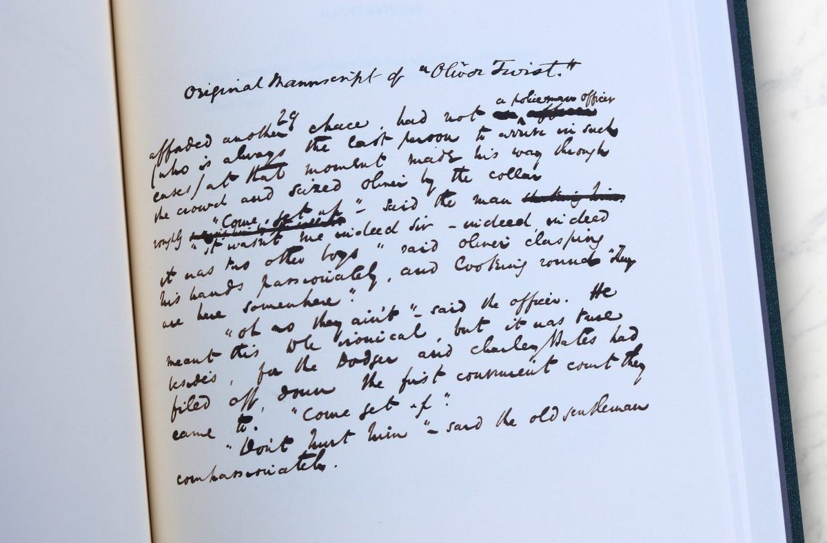 Charles Dickens's handwritten manuscript of Oliver Twist