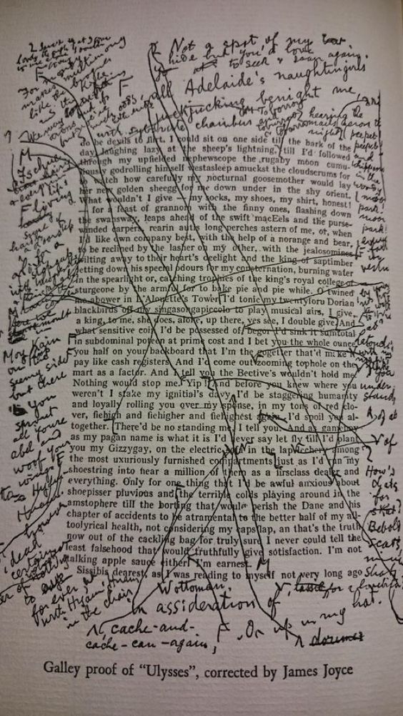 James Joyce-revised manuscript