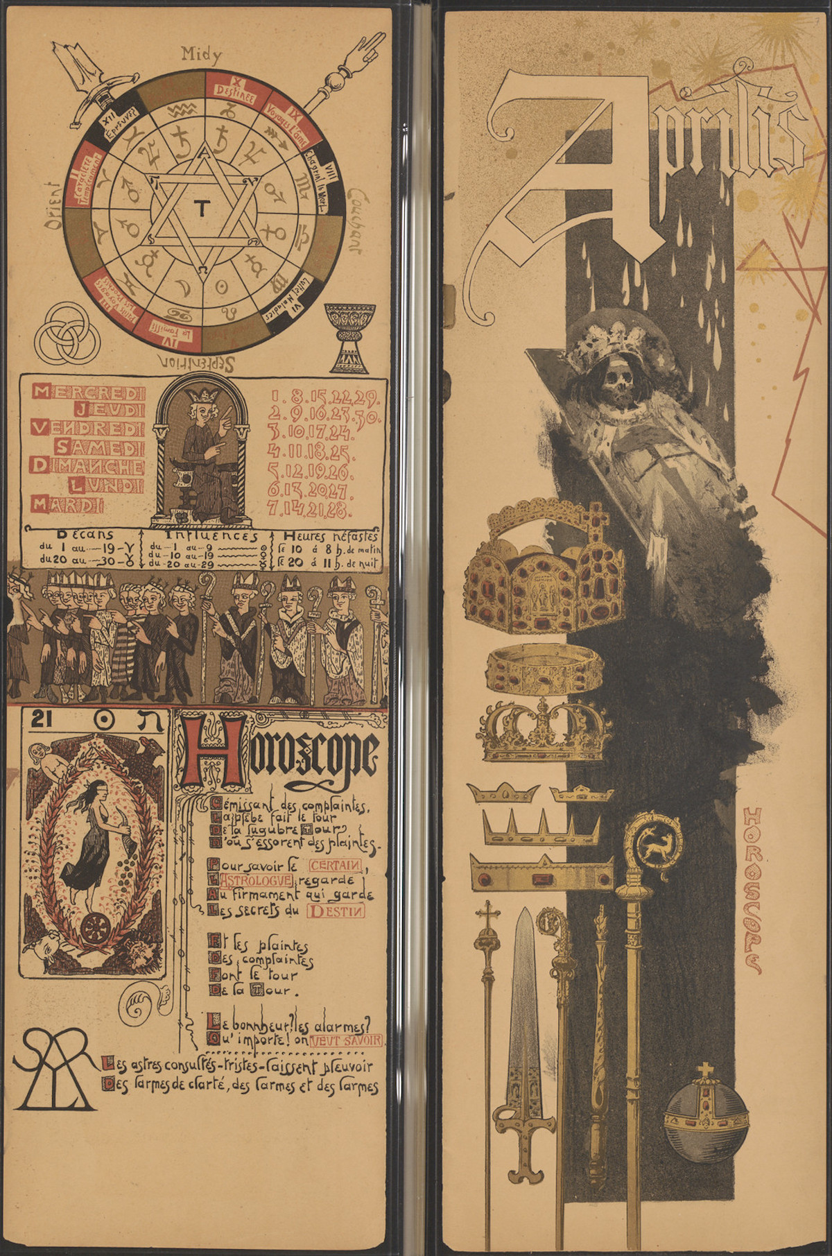 Manuel Orazi - (Magic Calendar) Mil DCCCXCVI, 1895 Horoscope : April