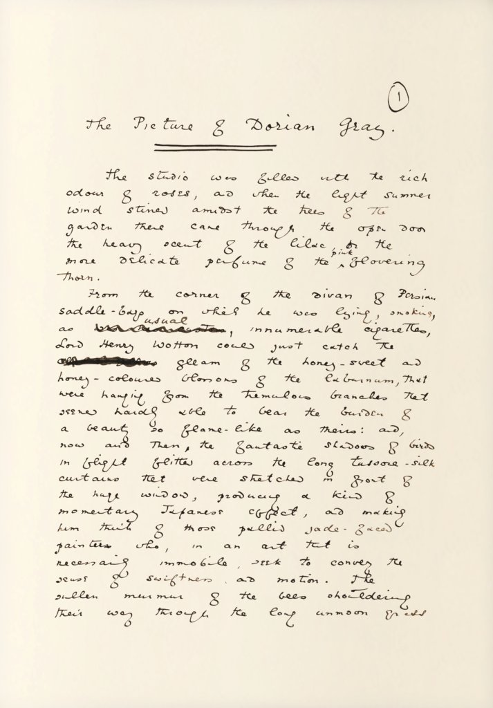 Oscar Wilde’s edits to The Picture of Dorian Gray