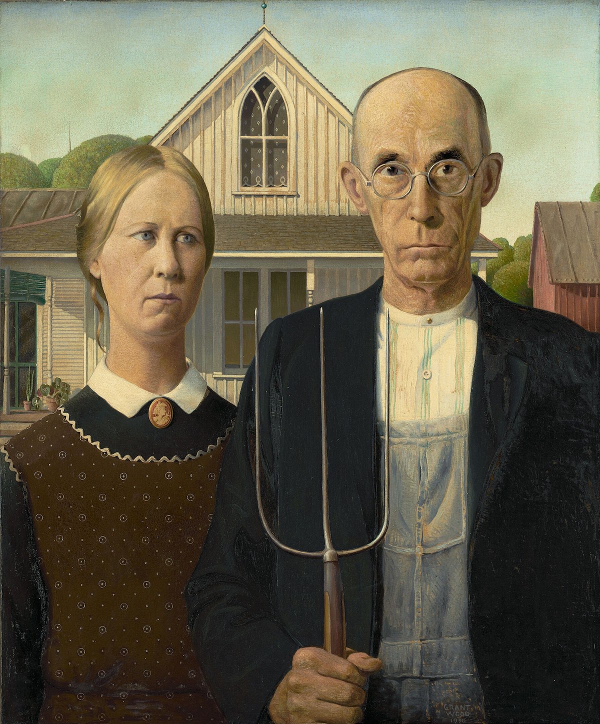 Grant Wood, American Gothic (1930), Art Institute of Chicago