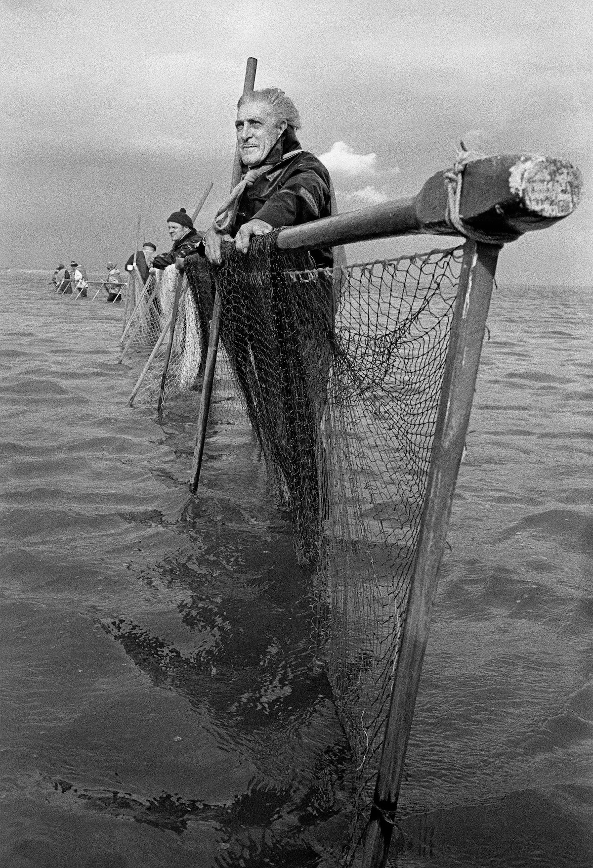 Haafnet fishing, near Port Carlisle, Bowness-on-Solway, Cumbria, 1974