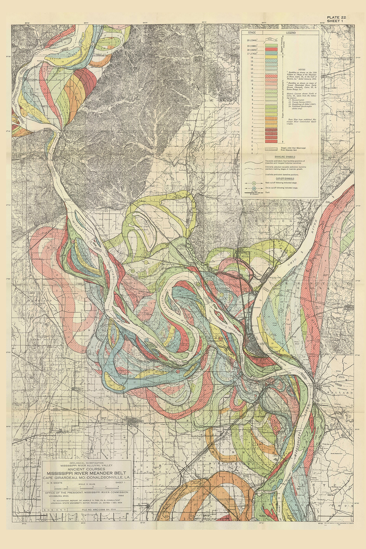 Harold Fisk Mississippi Maps 