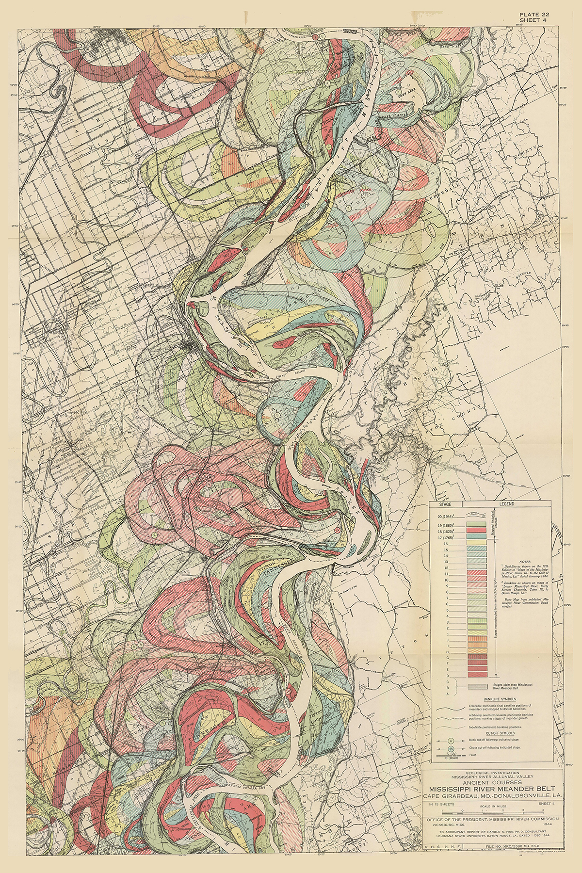 Harold Fisk Mississippi Maps 