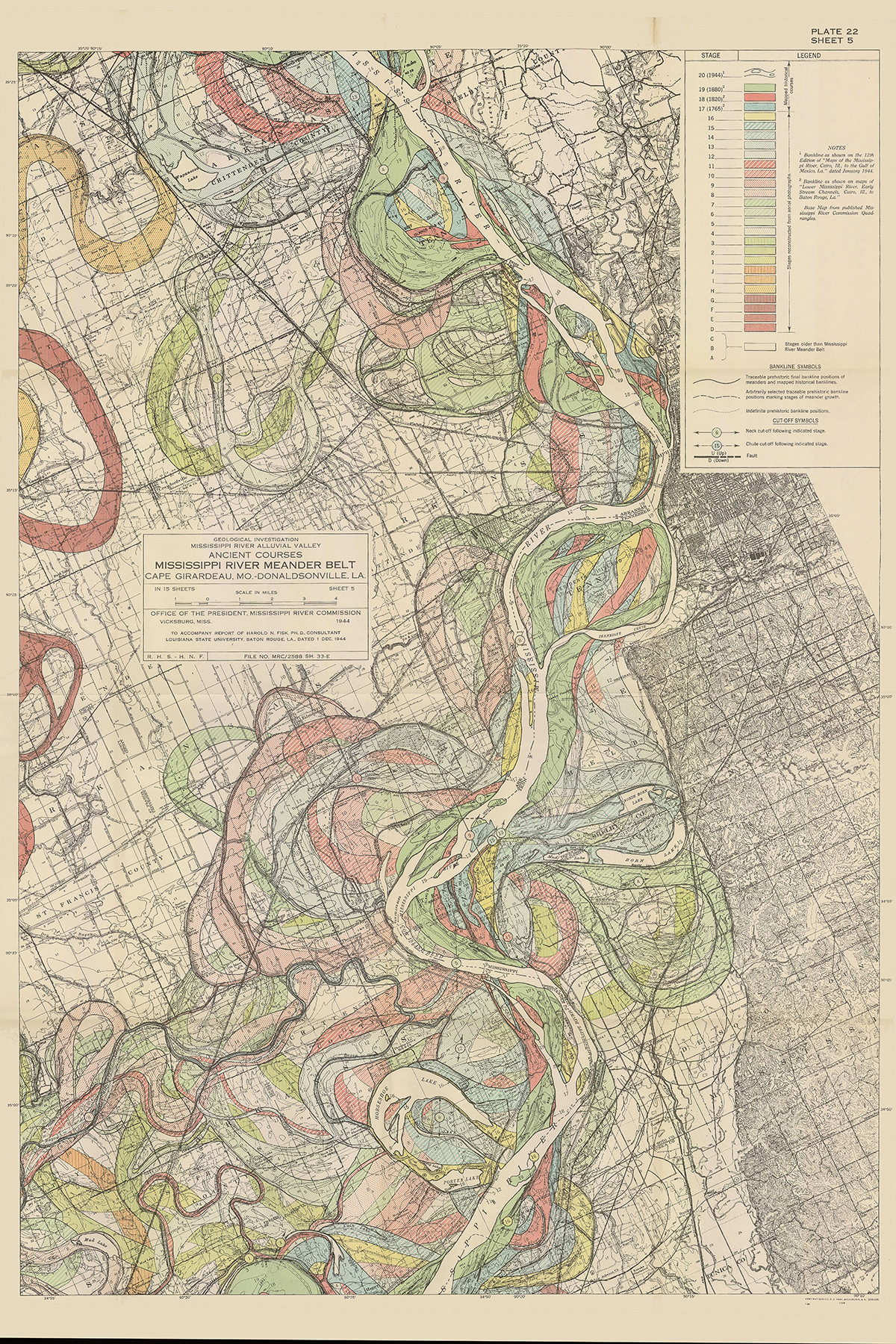 Harold Fisk Mississippi Maps 