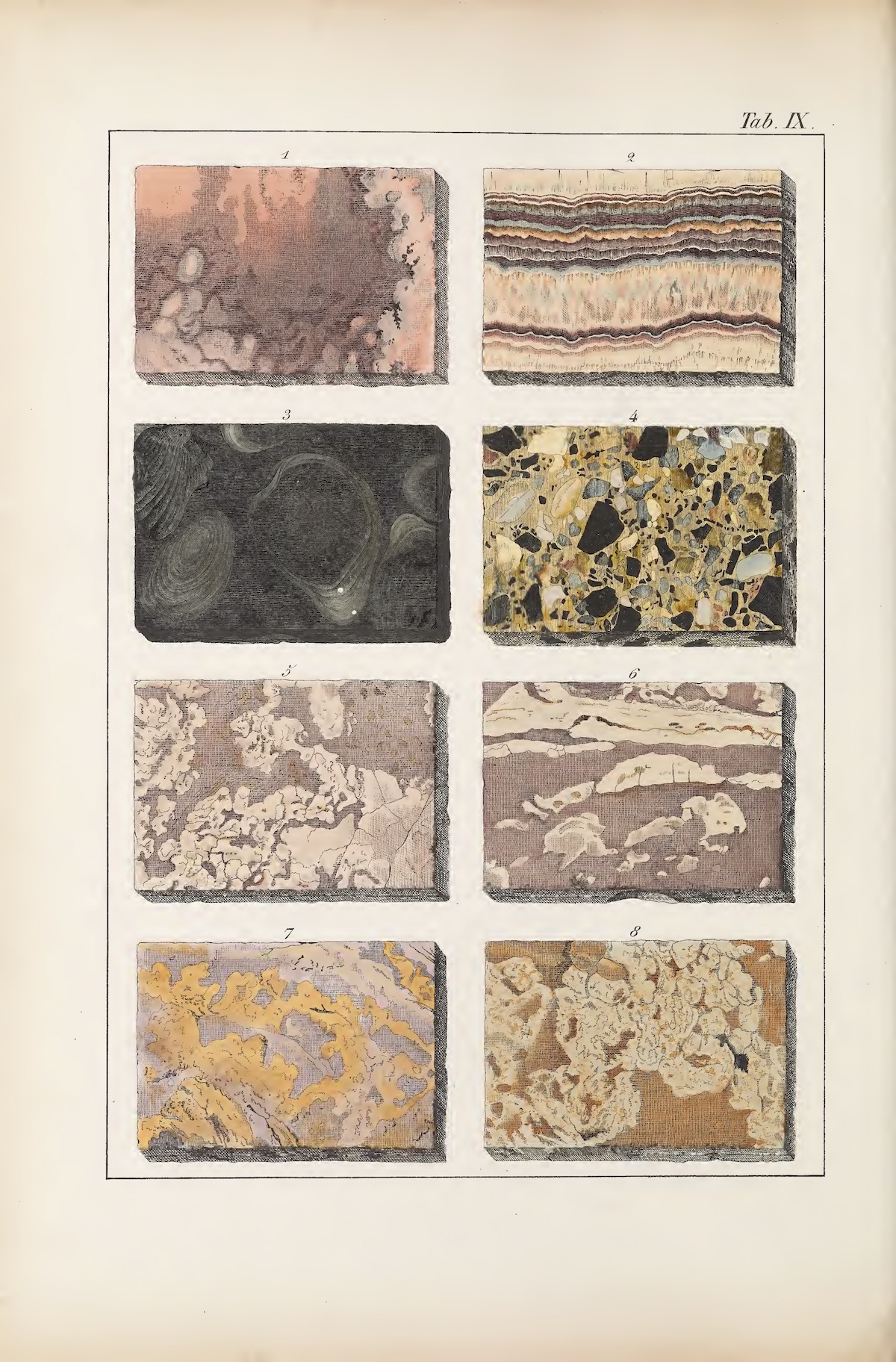  Domain PDF ZIP of full-sized JPGs Johann Gottlob von Kurr (1798-1870) published Das Mineralreich in Bildern