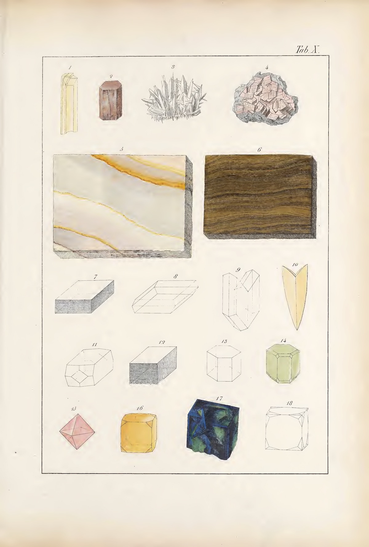  No CopyrightPublic Domain PDF ZIP of full-sized JPGs Johann Gottlob von Kurr (1798-1870) published Das Mineralreich in Bildern