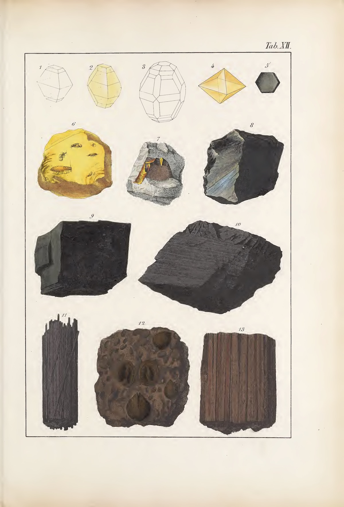  No CopyrightPublic Domain PDF ZIP of full-sized JPGs Johann Gottlob von Kurr (1798-1870) published Das Mineralreich in Bildern