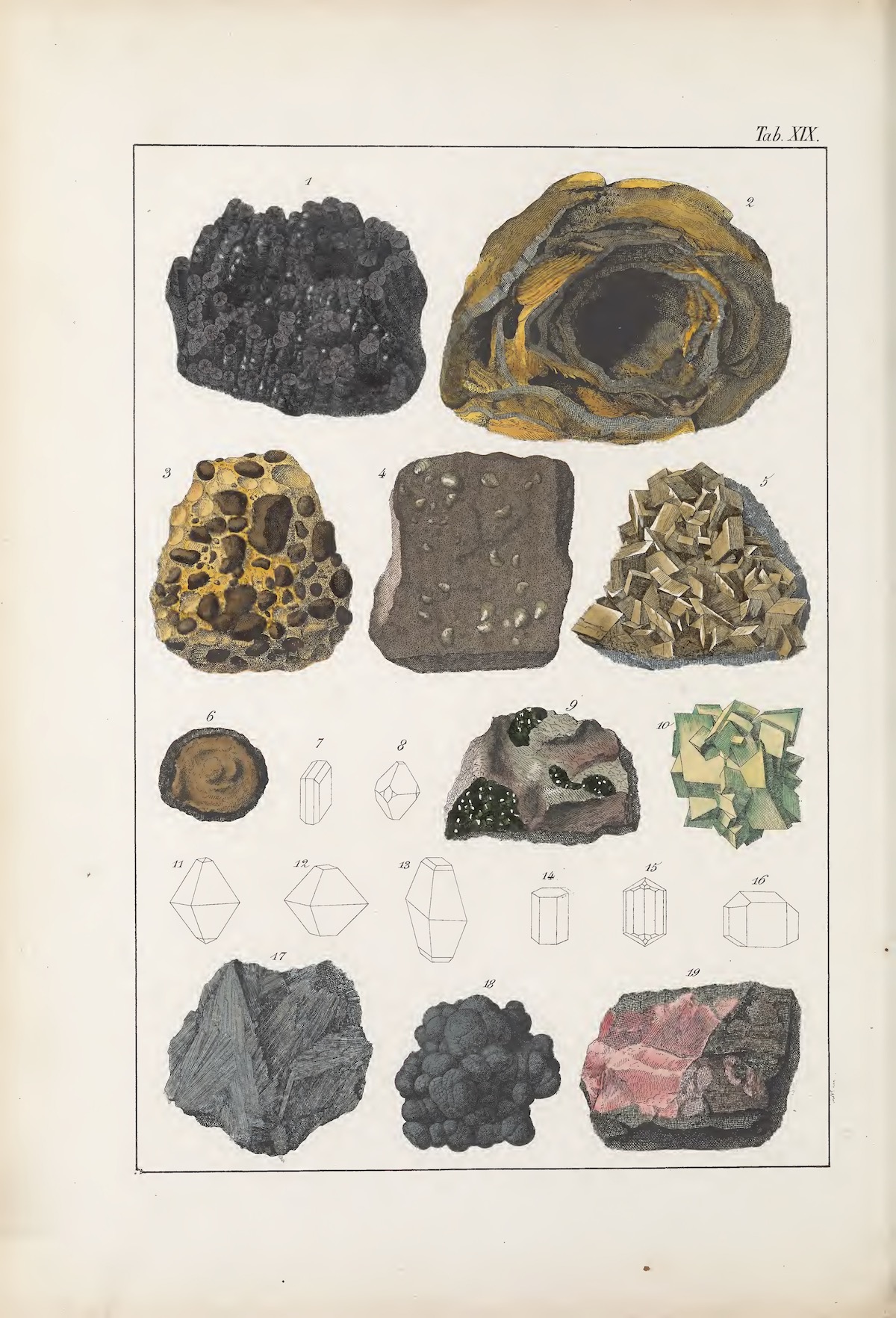 No CopyrightPublic Domain PDF ZIP of full-sized JPGs Johann Gottlob von Kurr (1798-1870) published Das Mineralreich in Bildern