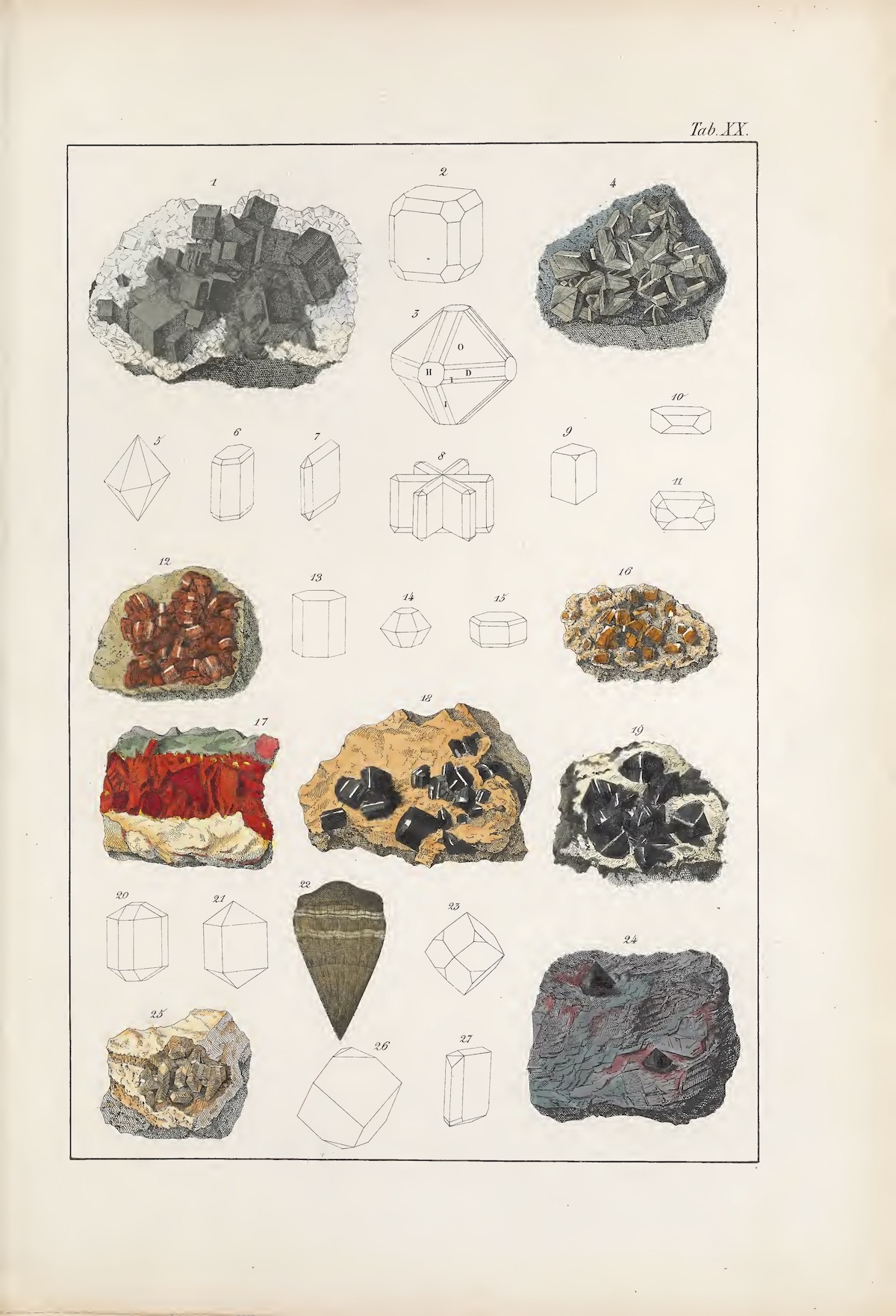  No CopyrightPublic Domain PDF ZIP of full-sized JPGs Johann Gottlob von Kurr (1798-1870) published Das Mineralreich in Bildern