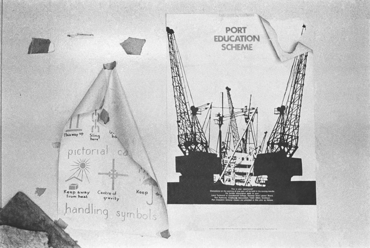 Posters, King George V, Royal Albert Docks, Newham, 1984