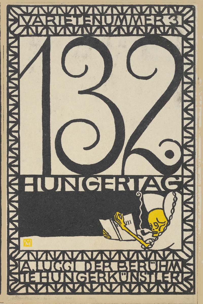 Variety Act 3 - 132nd Day of Fasting, A. Lucci the Famous Hunger Artist (Varietenummer 3- 132 Hungertag, A. Lucci der Berühmte Hungerkünstler) by Moriz Jung, 1907