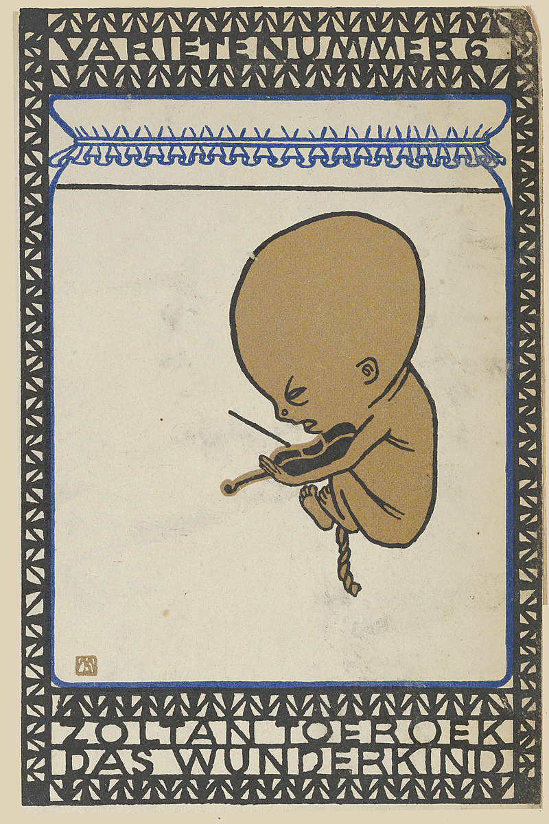 audeville Act 6- Zoltan Toeroek, Child Prodigy (Varieteดnummer 6- Zoltan Toeroek, Das Wuจnderkind) Moriz Jung Austrian Publisher Wiener Werkstaจtte 1907