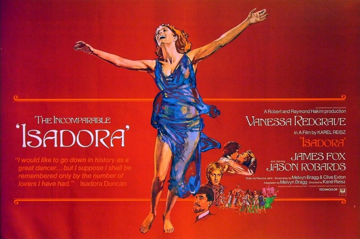 Melvyn Bragg, Vanessa Redgrave, film, Karel Reisz, film, Isadora Duncan
