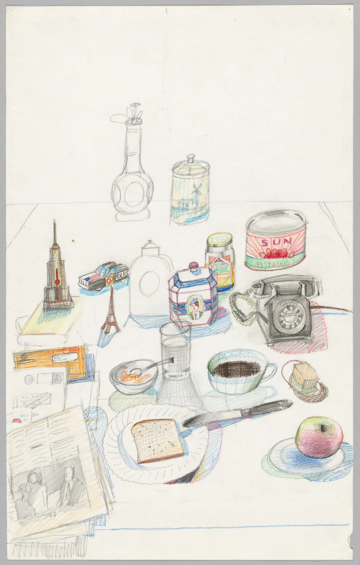 Saul Steinberg- Breakfast Still Life, circa 1974