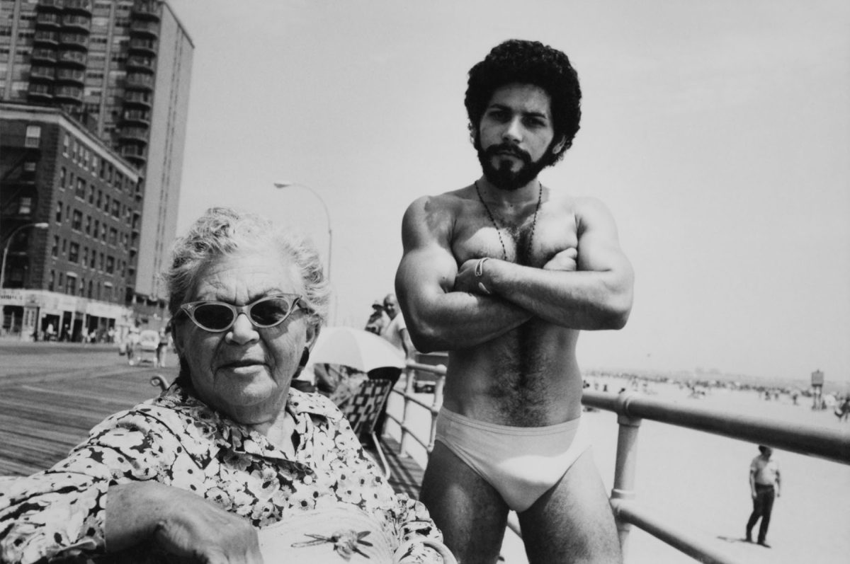 Angel and Woman on Boardwalk, Brighton Beach1976