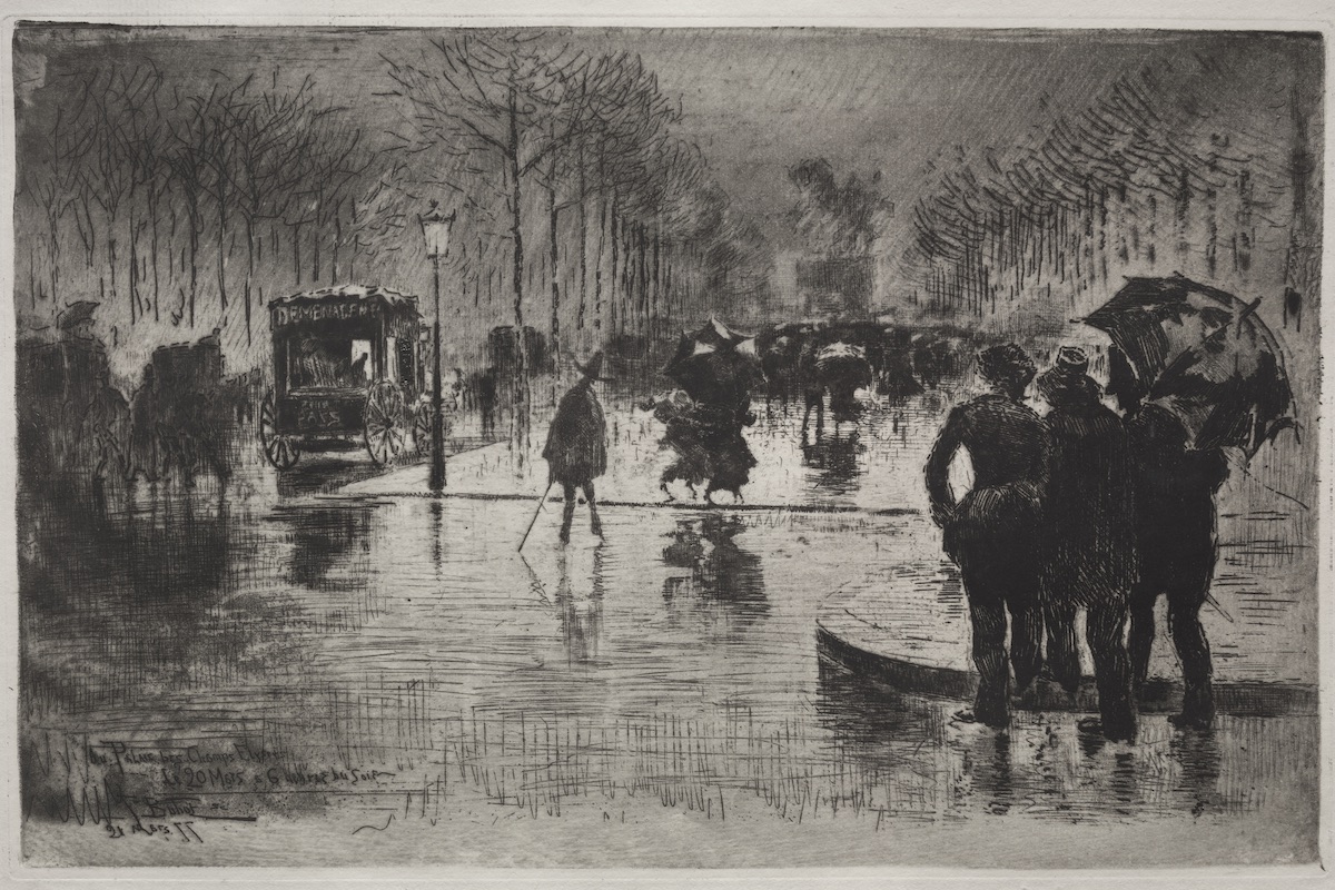 Artists Returning from the Salon by Félix Hilaire Buhot 1877