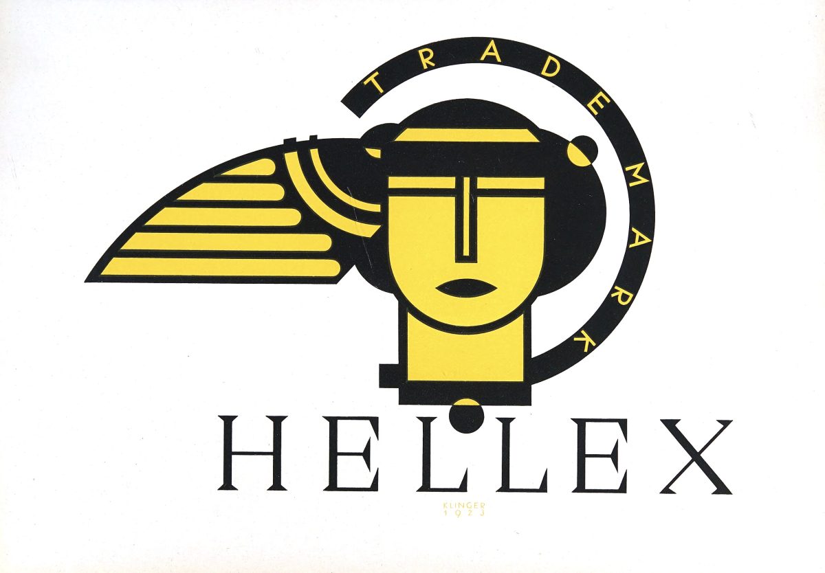 Hellex Trademark 1923 (image from Poster Art in Vienna, c. 1923 by Julius Klinger