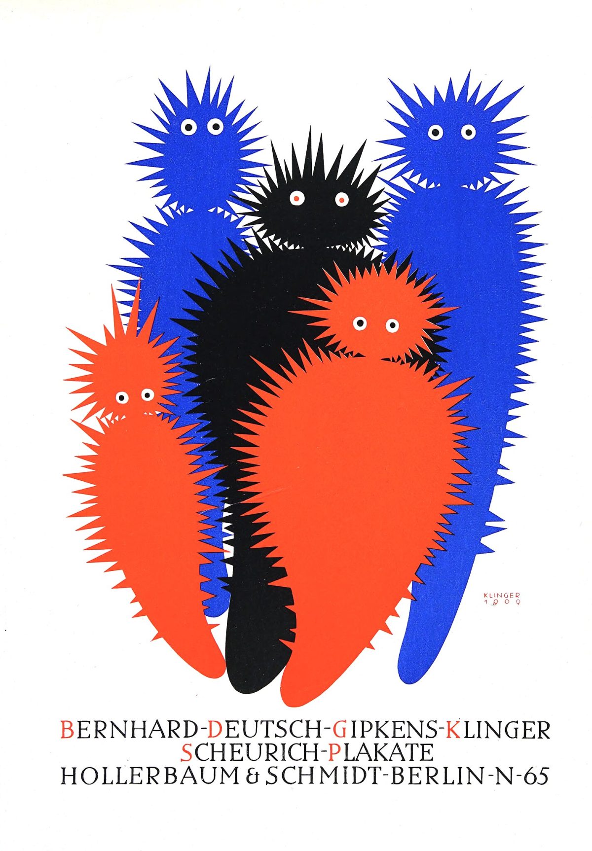 Hollerbaum & Schmidt (Printing company advertising poster from Poster Art in Vienna by Julius Klinger, 1909