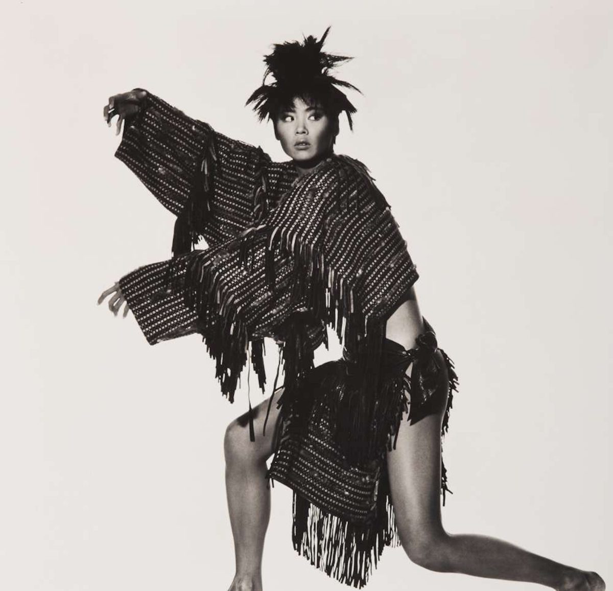 Irving Penn, Issey Miyake Poncho and Apron Belt, New York, 1987