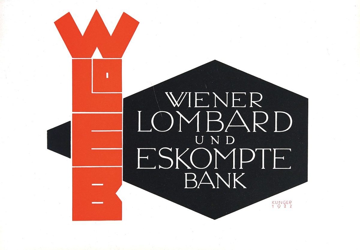 Wiener Lombard und Eskompte Bank 1922 (image from Poster Art in Vienna, c. 1923 by Julius Klinger