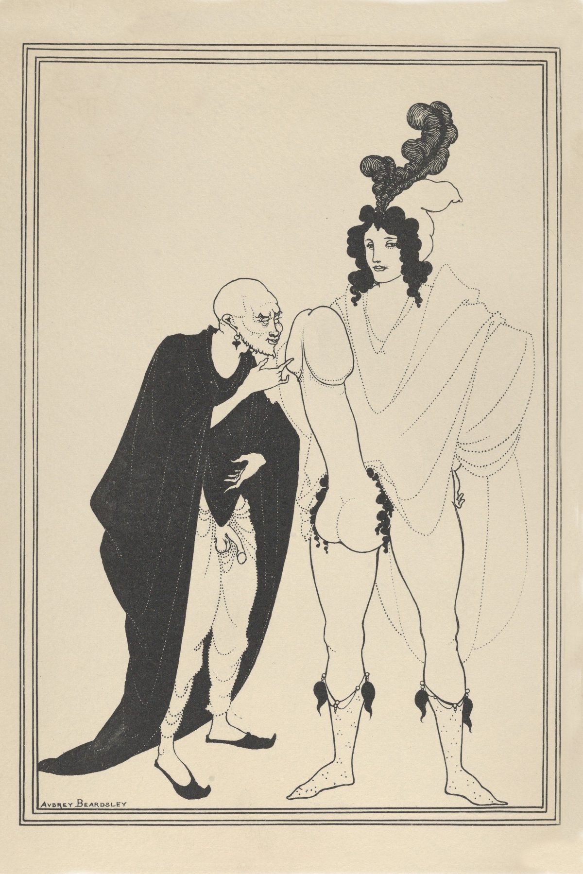 Aubrey Beardsley (British, 1872-1898)The Examination of the Herald 1896