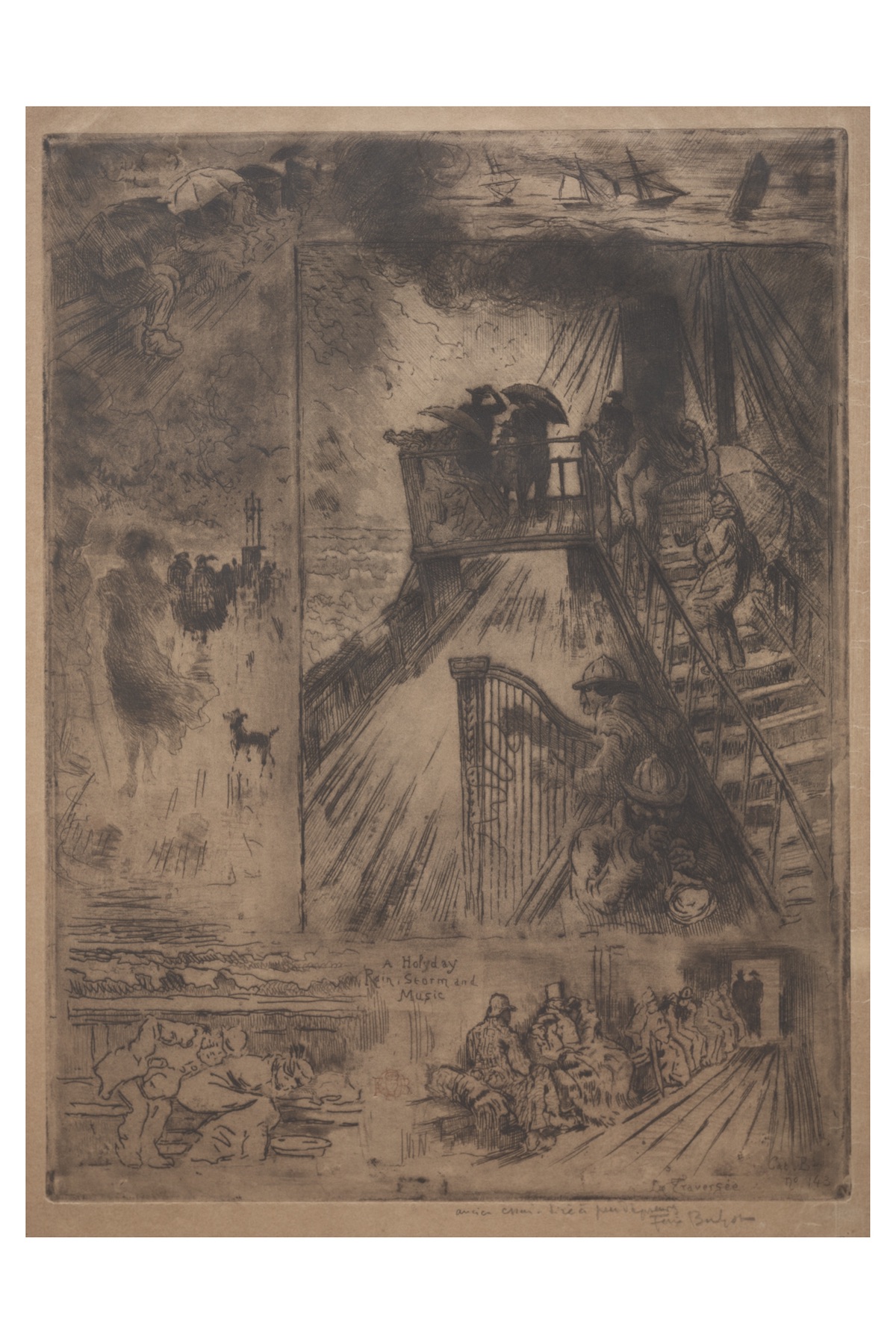The Crossing by Félix Hilaire Buhot, 1860