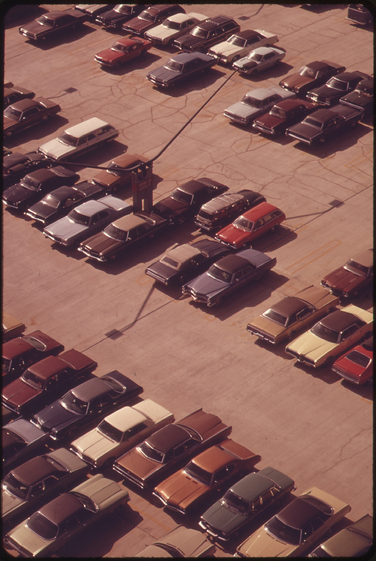 Parking Lot at Logan Airport. East Boston Residents Complain That Much of the Land Taken from Them to Expand the Airport Is Used Only for Parking, Not for Essential Air Transport 09/1973