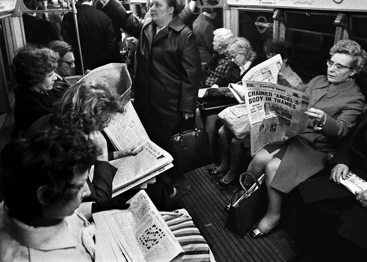 Rush Hour London Underground 1973