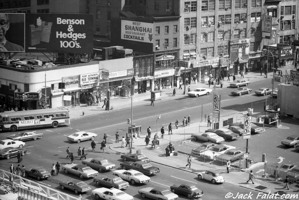 Shoe Shine Stand. 42nd Street & 8th Avenue. New York City, New York USA. Photo by Jack Falat 1975.