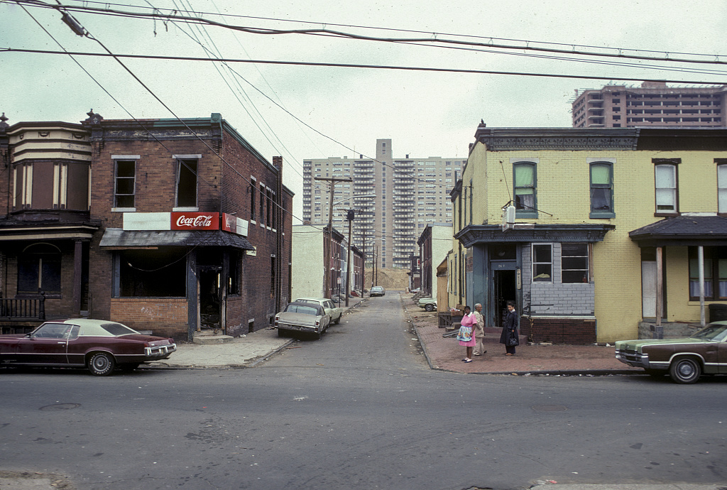 View West along Fern St. in Camden, New Jersey from #937, 1979