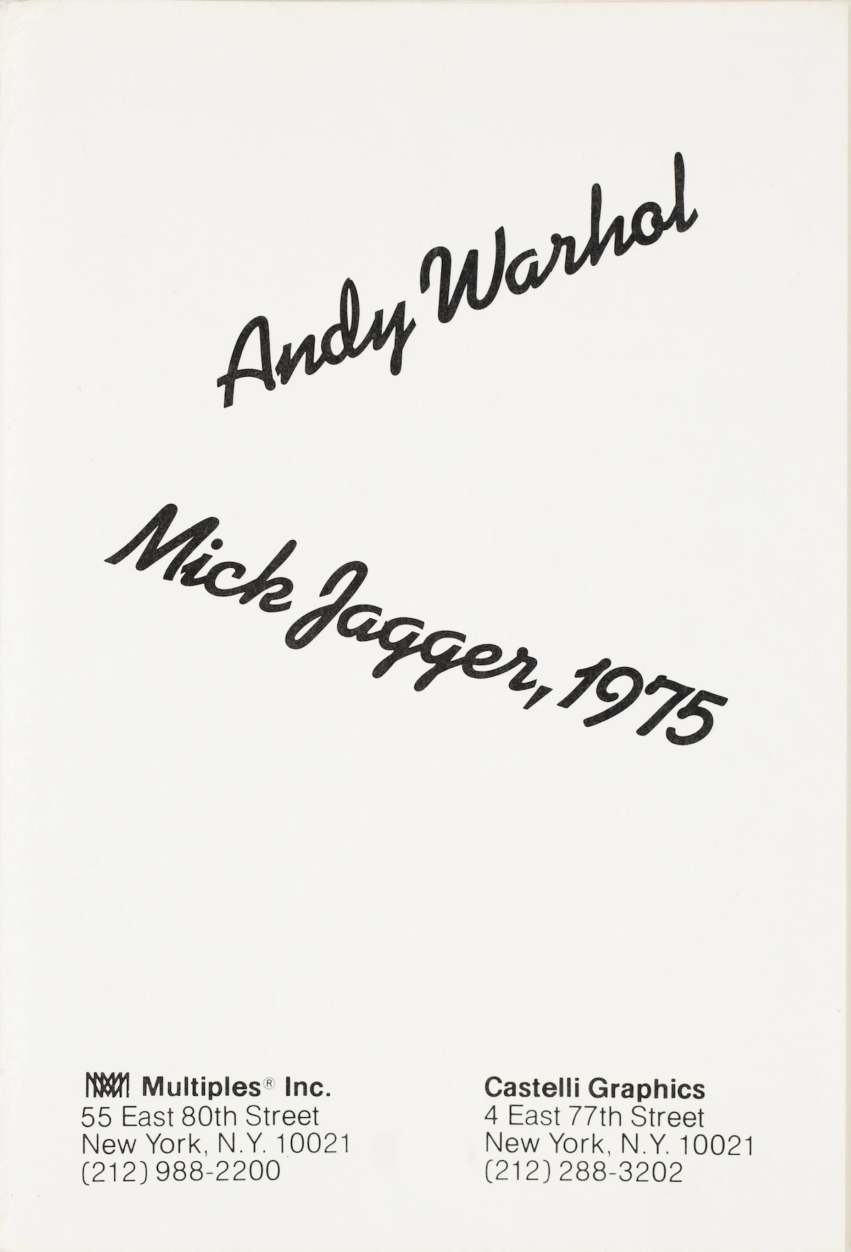 Mick Jagger by Andy Warhol Postcards 